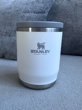 Stanley White and Gray Travel Jar Tumbler
